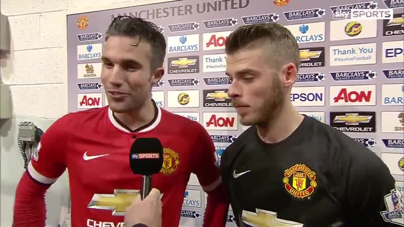 Throwback to this interview with robin van persie and david de gea!