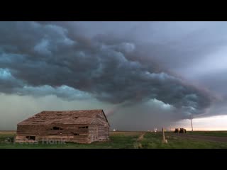 Vigorous lightning and thunder storm time lapse