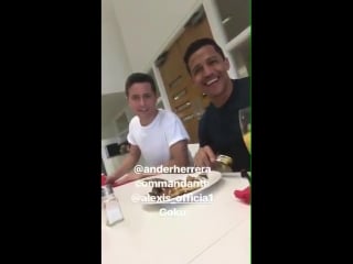 Lukaku commandante and goku but sanchez is a loner and eats by himself mufc [ig]