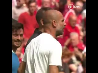 Pep guardiola is the first premier league manager to be shown a yellow card that didnt take long