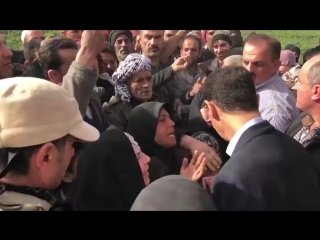 Syrian president assad meets evacuated east ghouta civilians