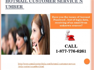 Hotmail customer service number 1 877 776 6261 one call resolution in a jiffy