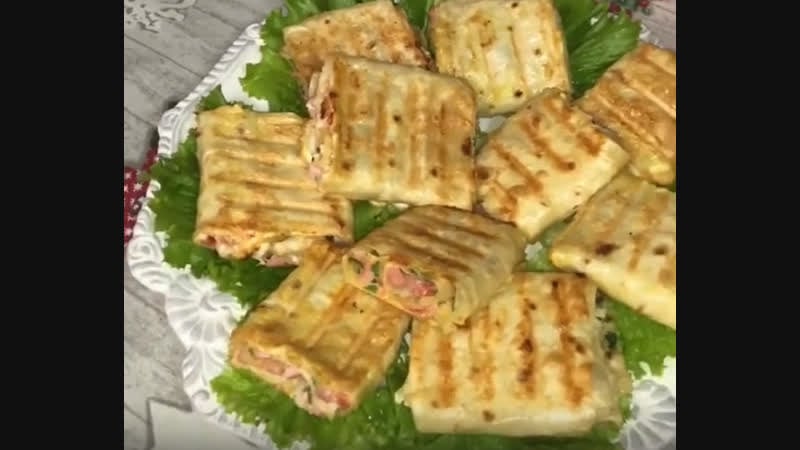 Улётная закуска из лаваша (описание под видео)