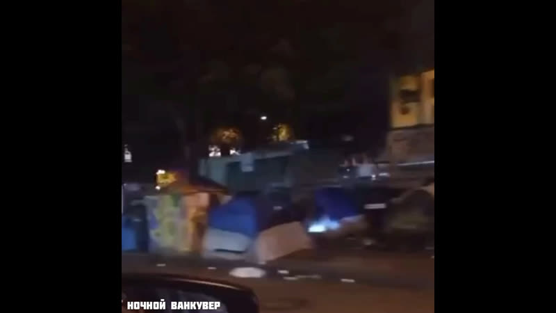 Ночной ванкувер, канада