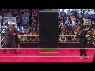 Sting ambushes triple h and seth rollins raw, aug 24, 2015