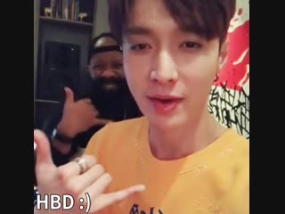 190213 zhang yixing 张艺兴 wish hbd to wife of his bro