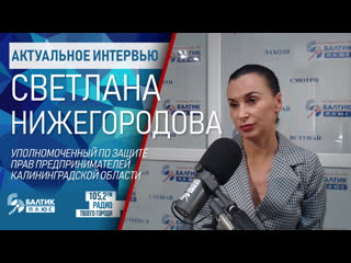Светлана нижегородова, уполномоченный по защите прав предпринимателей ко