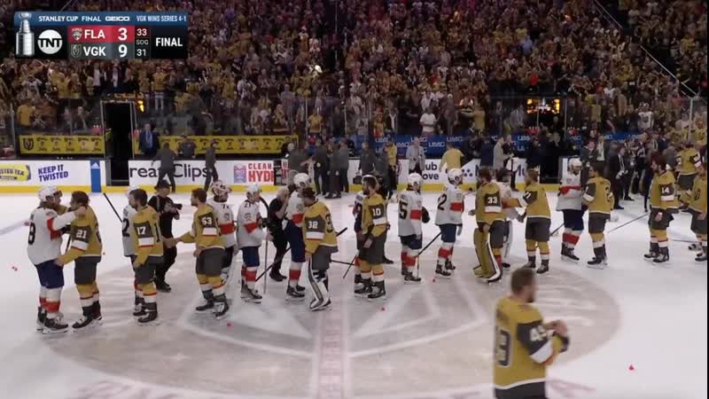 Командные рукопожатия после сегодняшнего матча "флорида" "вегас"