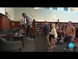 Henrik holm reads from skam script donated to nasjonalbiblioteket