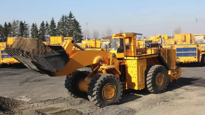 Самый большой в мире фронтальный погрузчик letourneau l 2350