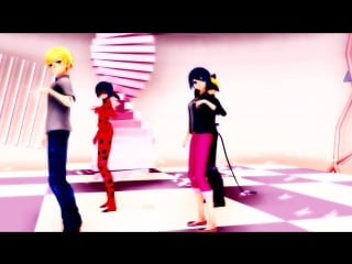 Mmd ledybug/cat noir/ marinette/adrien higai