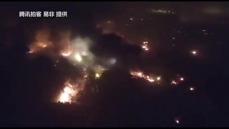 Tianjin china explosion 2015 drone footage hd fire wasteland 720p