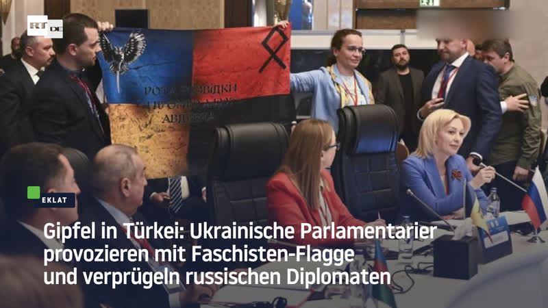 Gipfel in türkei ukrainische parlamentarier provozieren mit faschisten flagge und verprügeln russischen diplomaten