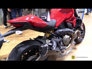 2015 ducati monster 821 with slip on exhaust kit by zard