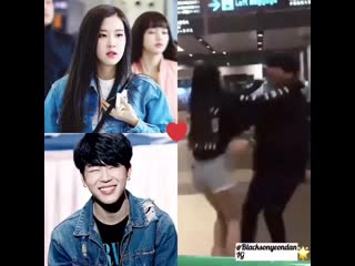 Jirose meets in airport | jimin |rose || blackpink || bts || blackbangtan