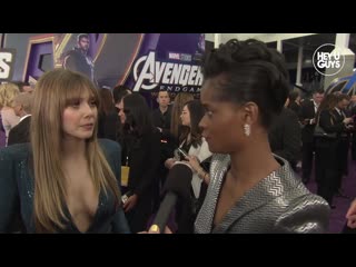 Avengers endgame world premiere elizabeth olsen letitia wright interview