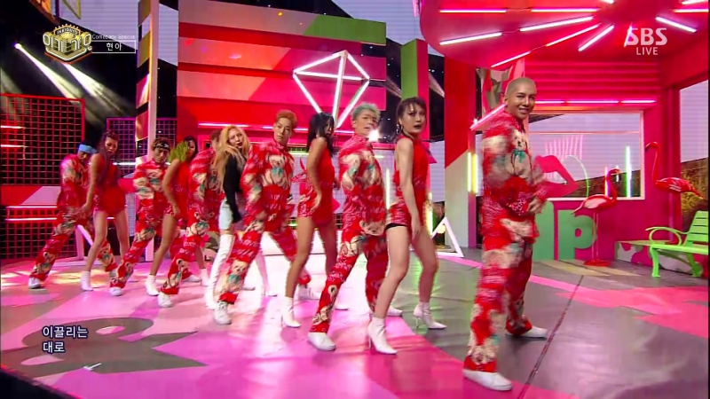 171210 sbs 인기가요 현아 lip hip