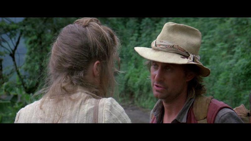 Роман с камнем (сша, 1984) приключенческая комедия, майкл дуглас, кэтлин тернер, советский дубляж