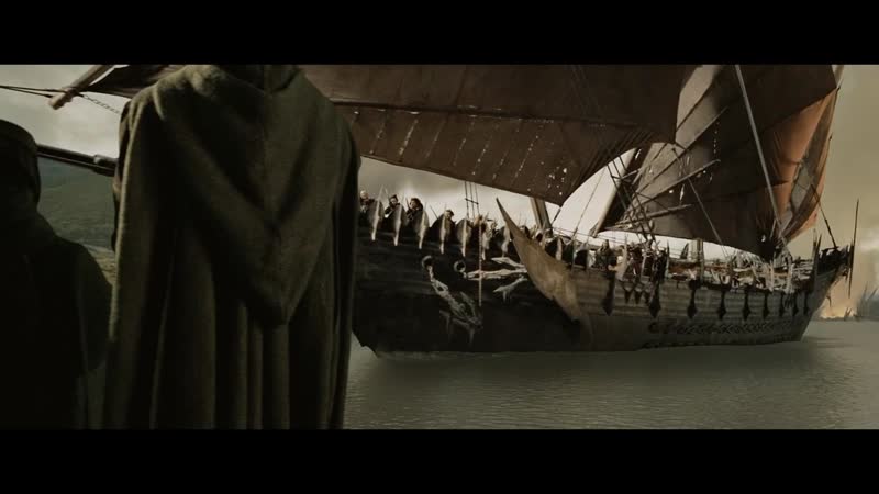 Арагорн и мертвые захватывают пиратские корабли властелин колец возвращение короля