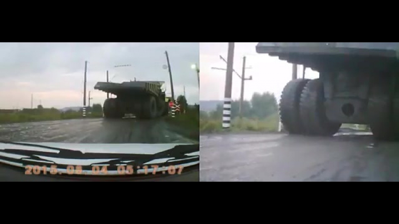 В сибири у белаза взорвалось колесо от контакта с электросетью