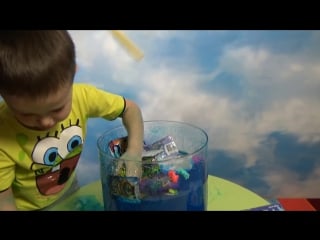 Делаем лизун слими бафф и открываем сюрприз игрушки surprise toys in a slimy baff glass unpacking