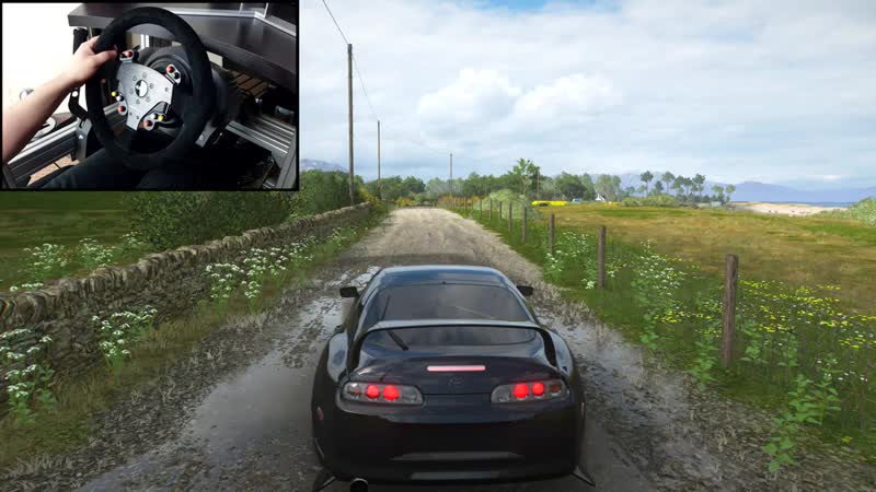 [k3bab] rebuilding a toyota supra forza horizon 4 (steering wheel + shifter) gameplay