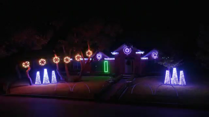 Рождественское световое шоу американской семьи