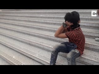 Pakistani boy turns head like owl