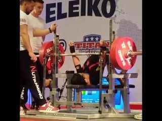 Final world record bench press of yesterday with 225 kg by haruya okada jpn in 66kg junior men class