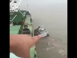 Dragged by the big ship scream follow @bravesailors for more videos like this @brav ( 640 x 640 ) mp4