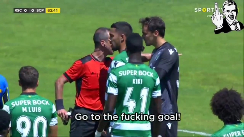 Арбитр жестко обругал голкипера спортинга б