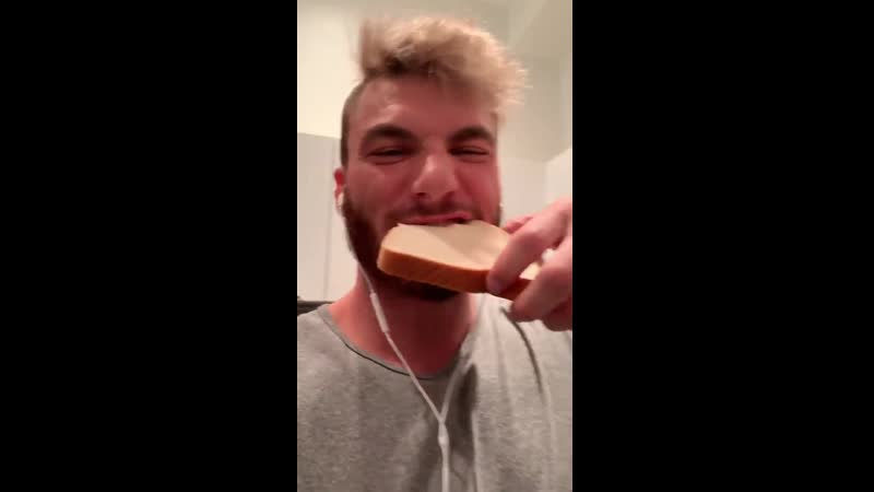William seed eating bread with his own cum