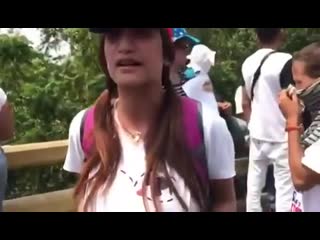 A venezuelan woman injured during protests in venezuela