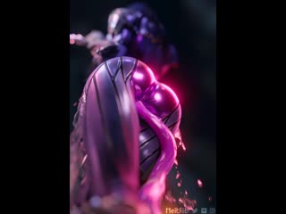 Awf widowmaker shower tentacle clothed behind overwacth by meltrib