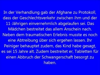 ++ unfassbar afghane missbraucht und schwängert 11 jährige ++