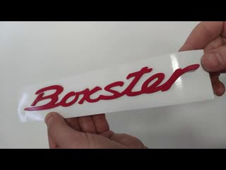Надпись на багажник boxter для автомобиля porsche пластик красный