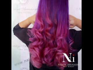 Mystique blue ombre hair