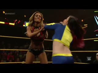 Carmella (w/colin cassady & enzo amore) vs blue pants