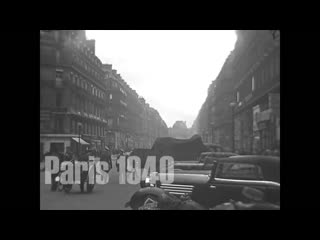 Paris 1940 deutsche besatzung german occupation l´occupation allemande, film colorbw