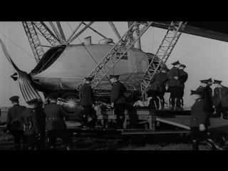 Graf zeppelin airship lz 127 at friedrichshafen, germany dr hugo eckener exits hd stock footage