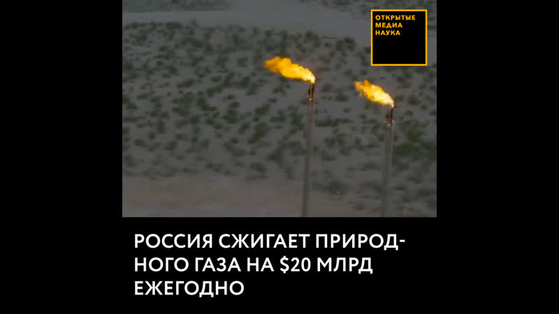 Россия сжигает природного газа на $20 млрд ежегодно