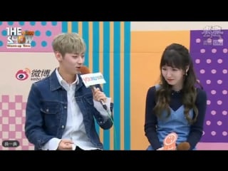 160920 the show warm up nuest minhyun aegyo to redvelvet wendy special mc