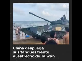 China moviliza sus tanques en la provincia más cercana a taiwán