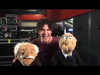 Darren criss on instagram havin a laugh with two of the world's most beloved grumpy old men "