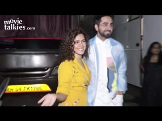 Sanya malhotra ayushmann khurrana at mehboob studio