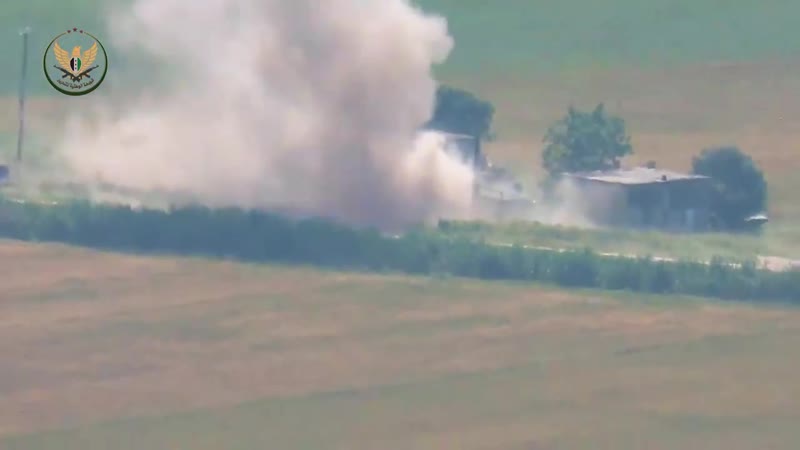 Syria devastating kornet strike by nlf on group of assads forces and vehicles on huwayz front earlier today ghab plain nw ham