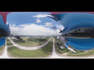 Maks 2017 russian knights aerobatics group stunning stunts (360 video)