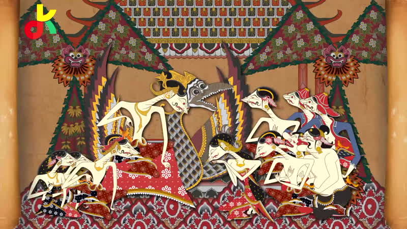 Пьеса «джоко кембанг кунинг» свиток 6 сцена 2