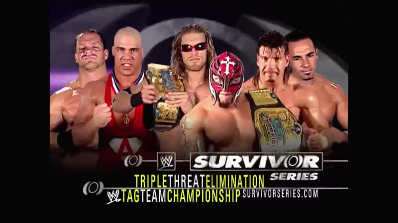 |wm| эдж и рей мистерио против курта энгла и криса бенуа против эдди и чаво герреро серия выживания 2002