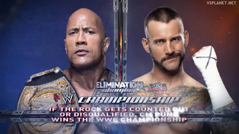 (wwe mania) elimination chamber 2013 cm punk vs the rock(c) wwe championship